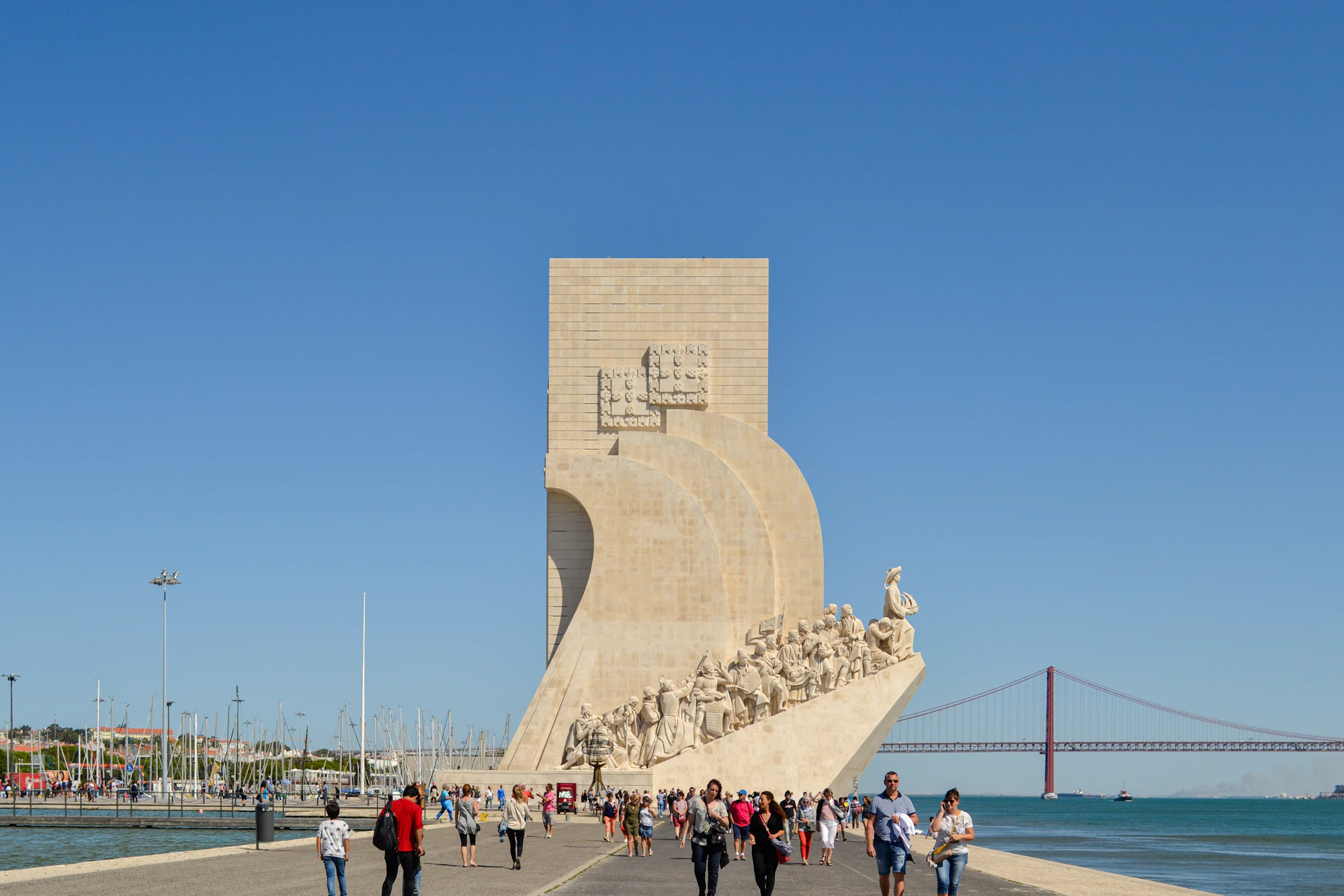 Monument to the discoveries and tagus river, lisbon