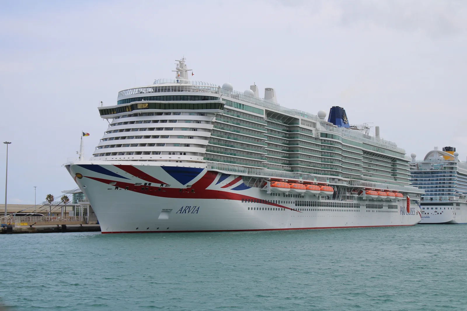 P&O's Arvia moored at Barcelona